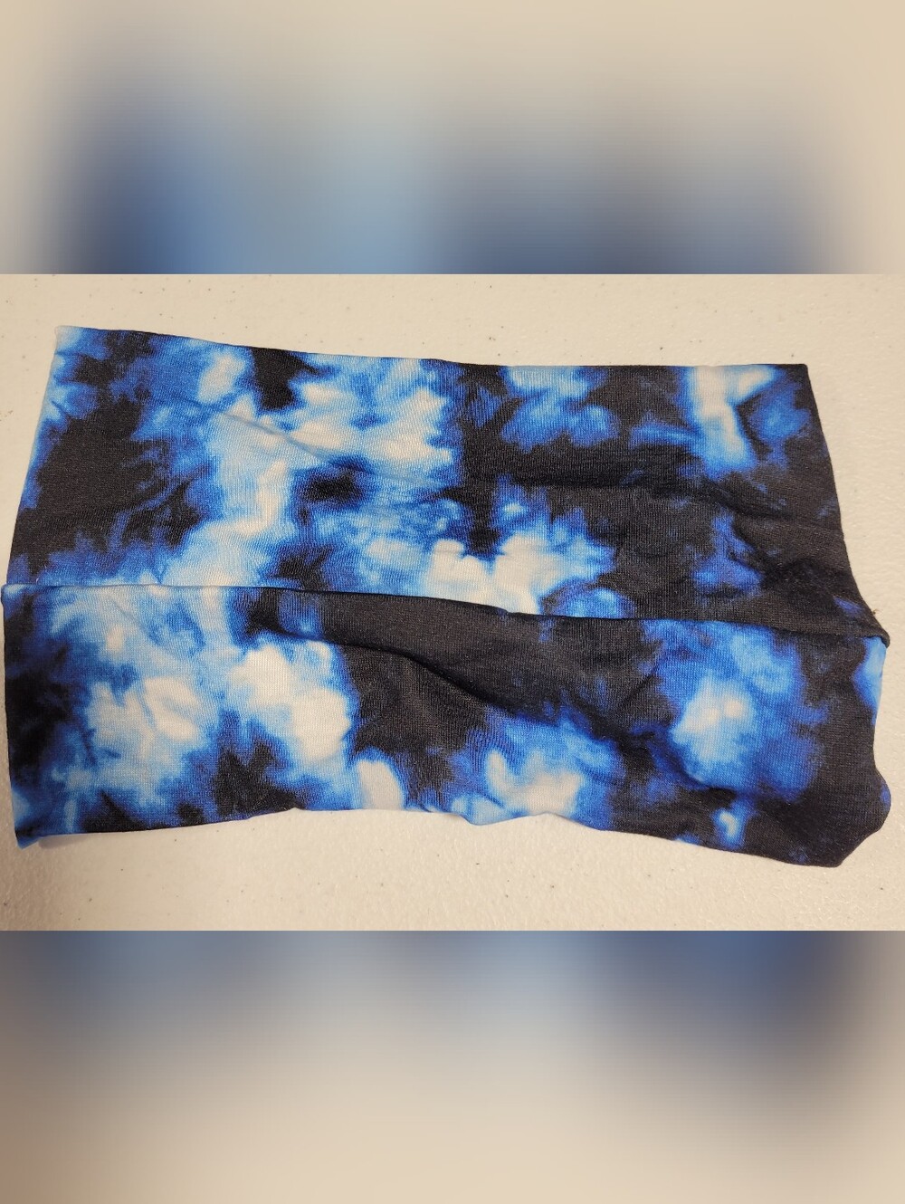 Blue Tie-Dye Wide Hairband Headband - Women’s Hair Accessory